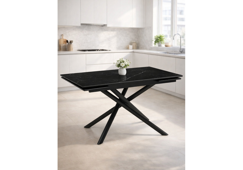 Керамический стол, Мэриан 140(200)х80 shakespeare black / черный