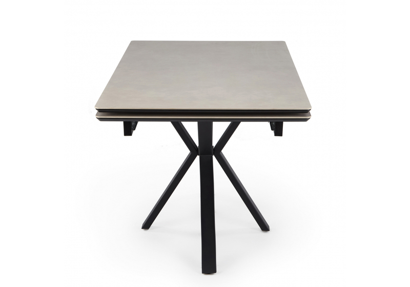 Керамический стол, Старлайт 120(180)х80 carmen light grey / черный