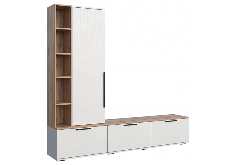 Готовая гостиная, Филеста белый / дуб вотан комплектация 2