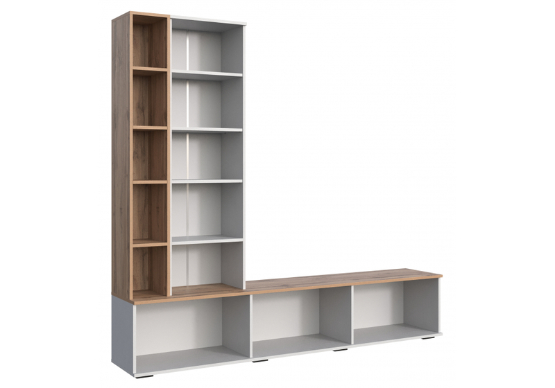 Готовая гостиная, Филеста белый / дуб вотан комплектация 2