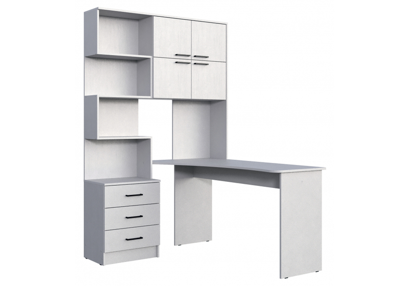 Компьютерный стол, Эльброни правый белый