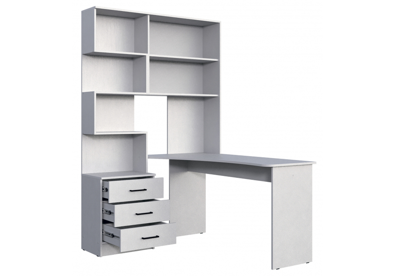 Компьютерный стол, Эльброни правый белый