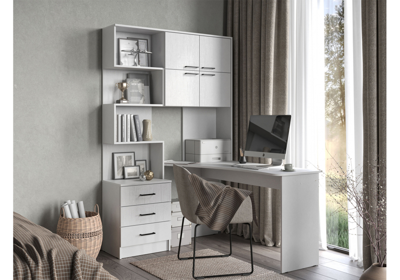 Компьютерный стол, Эльброни правый белый