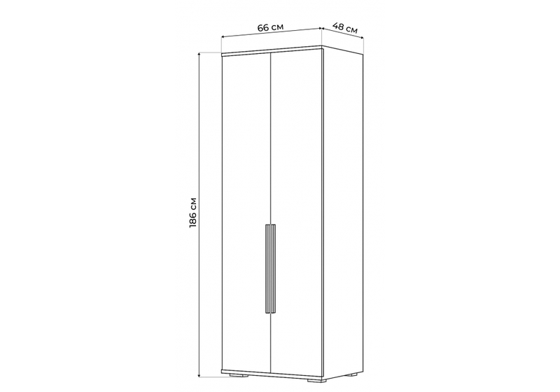 Шкаф, Филеста 2-ств. шиншилла серая