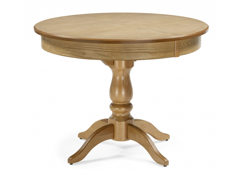 Стол деревянный, Орден 100(140)x100 круглый дуб