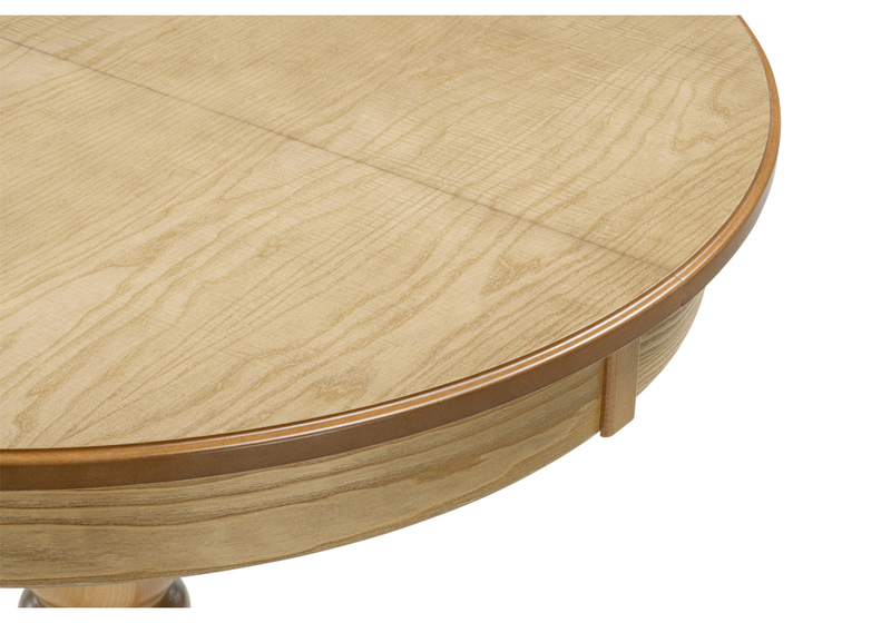 Стол деревянный, Орден 100(140)x100 круглый дуб