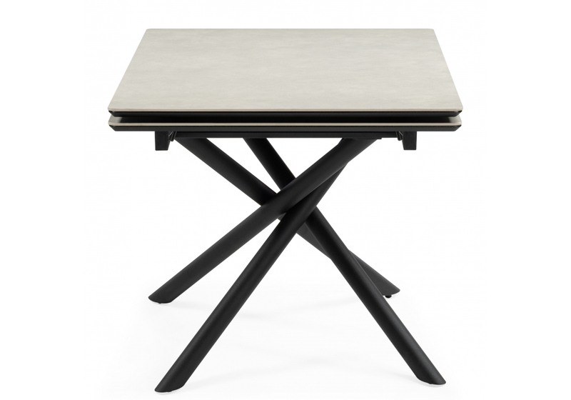 Керамический стол, Мэриан 120(180)х80 carmen light grey / черный