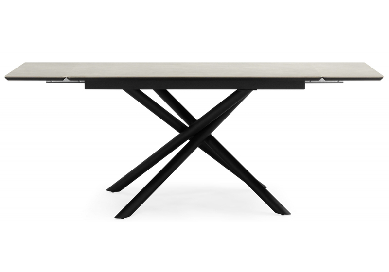 Керамический стол, Мэриан 120(180)х80 carmen light grey / черный