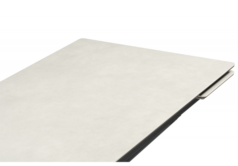 Керамический стол, Мэриан 120(180)х80 carmen light grey / черный