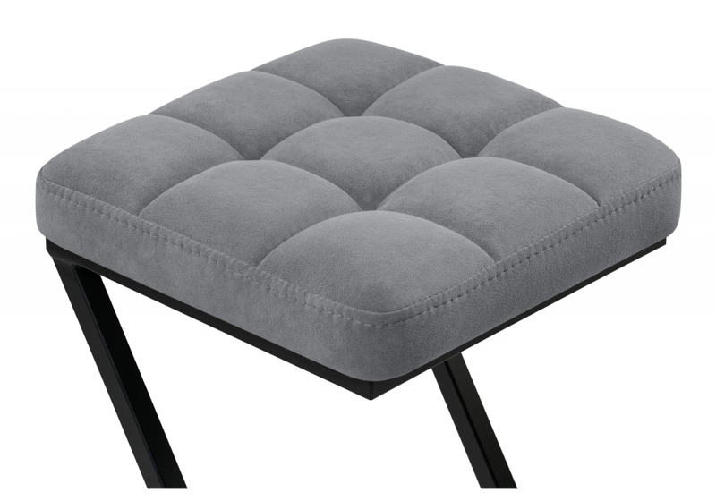 Барный стул, Амаури микровелюр катания сильвер / черный