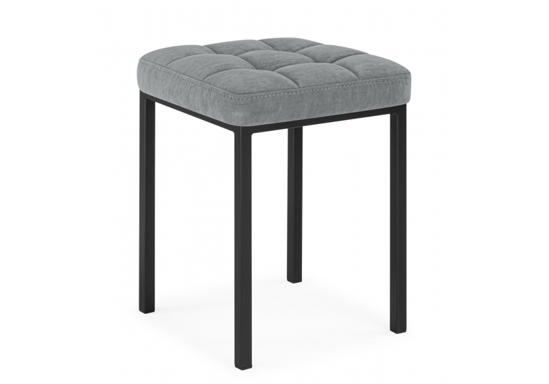 Табурет, Байя микровелюр катания сильвер / черный