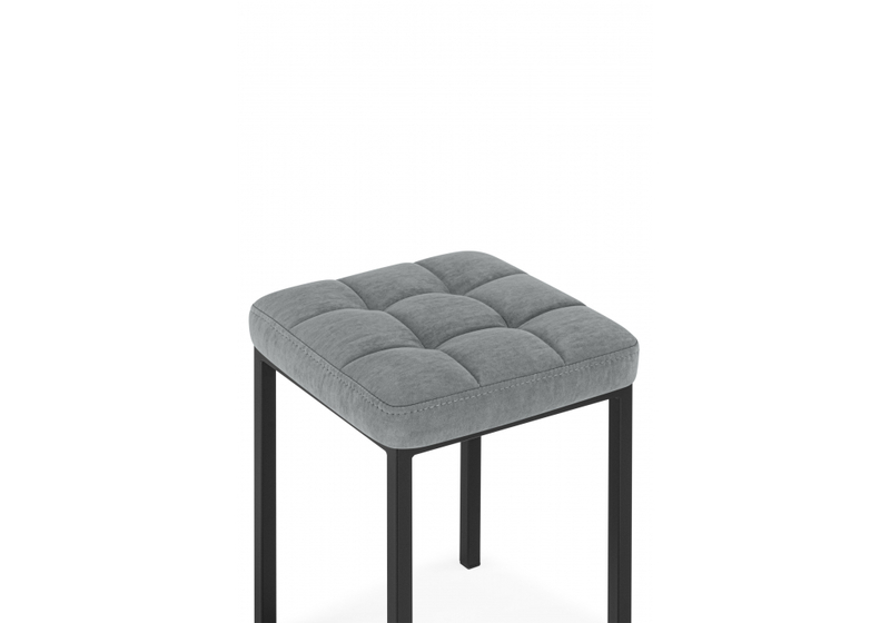 Табурет, Байя микровелюр катания сильвер / черный