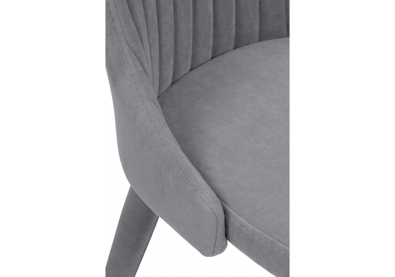 Стул на металлокаркасе, Морос с чехлом микровелюр катания сильвер