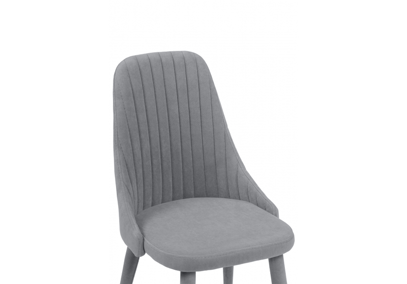 Стул на металлокаркасе, Морос с чехлом микровелюр катания сильвер