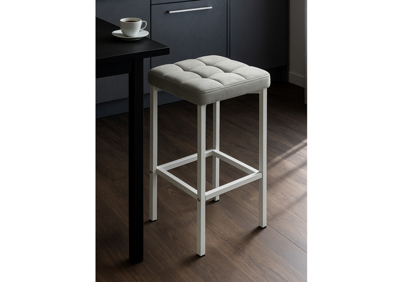 Барный стул, Лофт мадера 20 / белый матовый