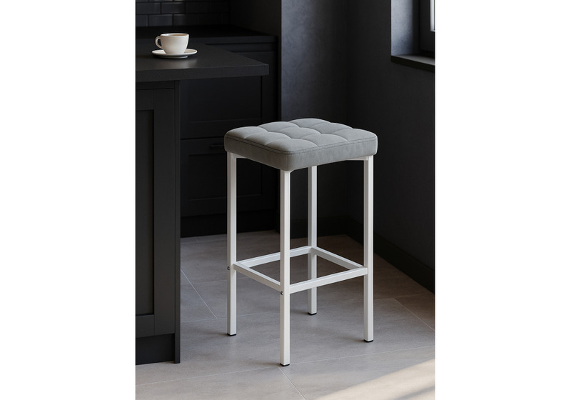 Барный стул, Лофт мадера 20 / белый матовый