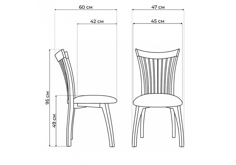 Стул деревянный, Лидиос велюр тедди 008 / орех темный