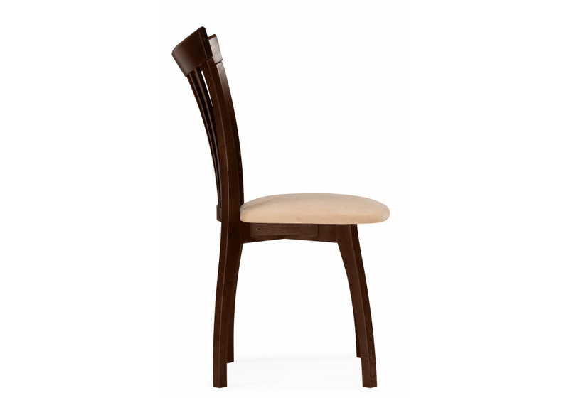 Стул деревянный, Лидиос велюр тедди 008 / орех темный