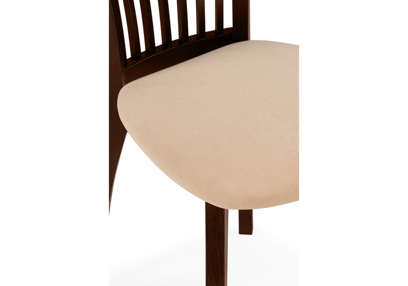 Стул деревянный, Лидиос велюр тедди 008 / орех темный