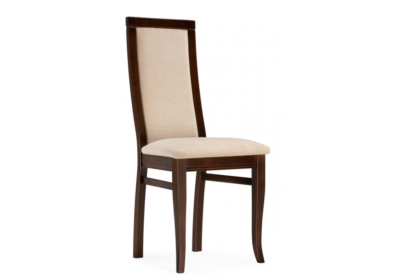 Стул деревянный, Давиано велюр тедди 008 / орех темный