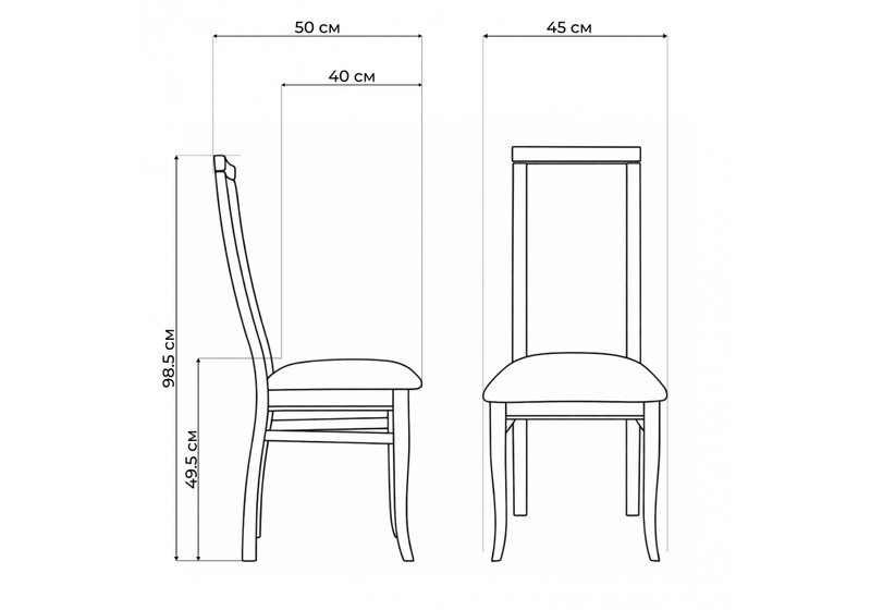 Стул деревянный, Давиано велюр тедди 008 / орех темный