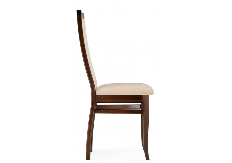 Стул деревянный, Давиано велюр тедди 008 / орех темный