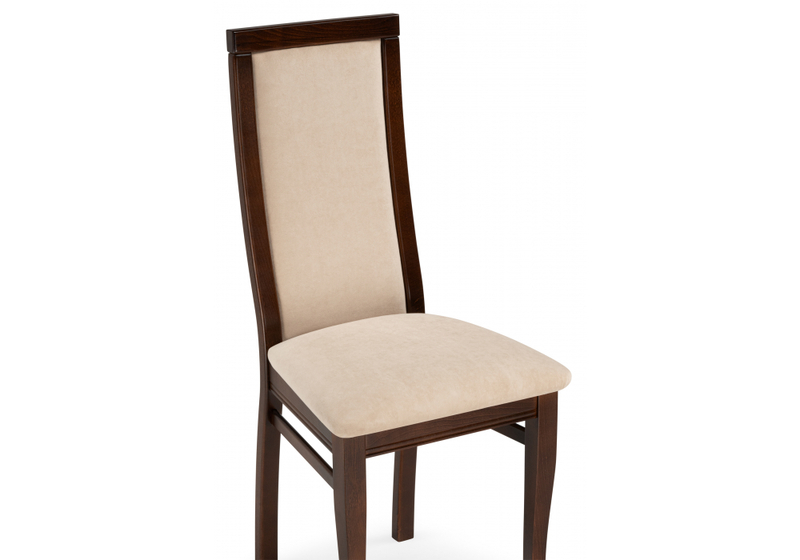 Стул деревянный, Давиано велюр тедди 008 / орех темный