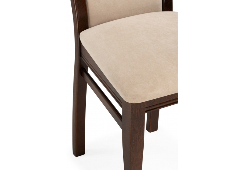 Стул деревянный, Давиано велюр тедди 008 / орех темный