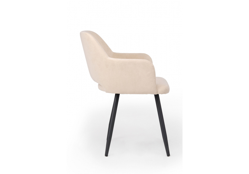 Стул на металлокаркасе, Эолин бежевый (glory 03) / черный