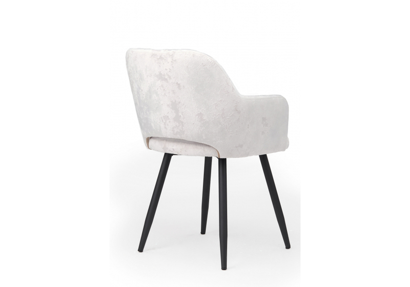 Стул на металлокаркасе, Эолин светло-бежевый (simple 011) / черный