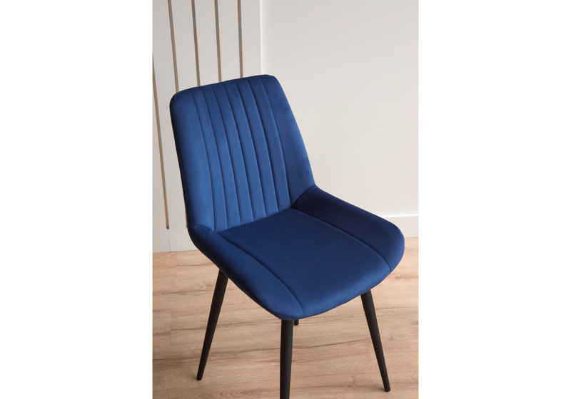 Стул на металлокаркасе, Седа синий (zd 798) / черный np