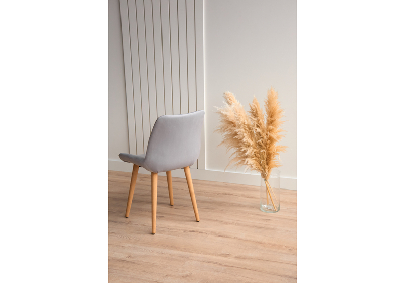 Стул деревянный, Седа светло-серый (zd 960) / светлое дерево np