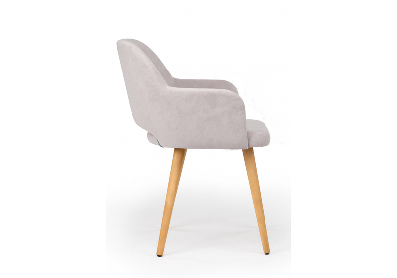 Стул деревянный, Эолин светло-серый (glory 36) / светлое дерево