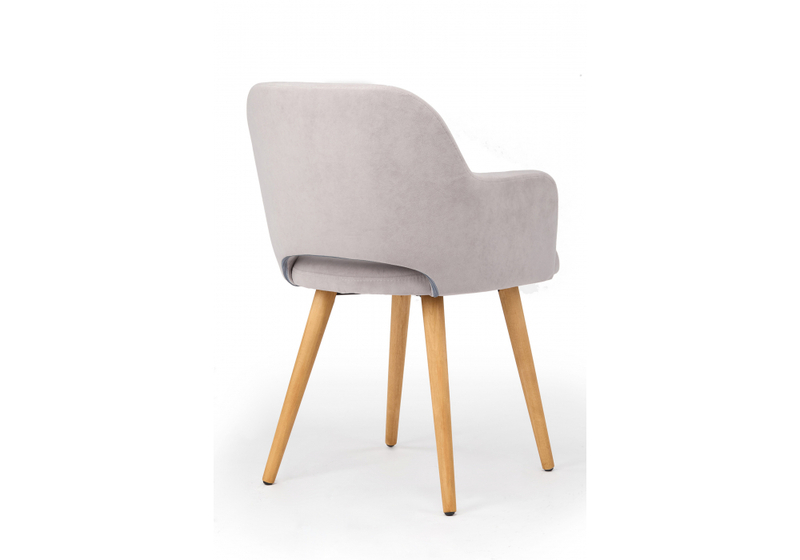 Стул деревянный, Эолин светло-серый (glory 36) / светлое дерево