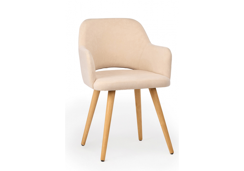 Стул деревянный, Эолин бежевый (glory 03) / светлое дерево