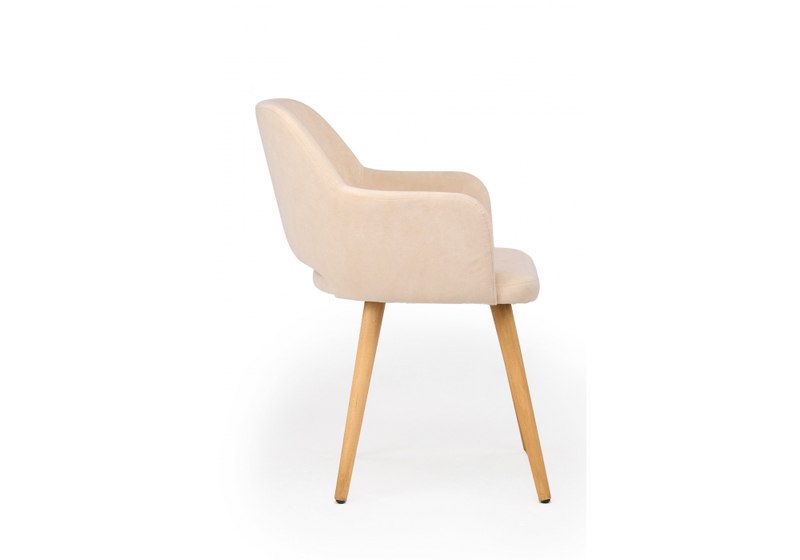 Стул деревянный, Эолин бежевый (glory 03) / светлое дерево