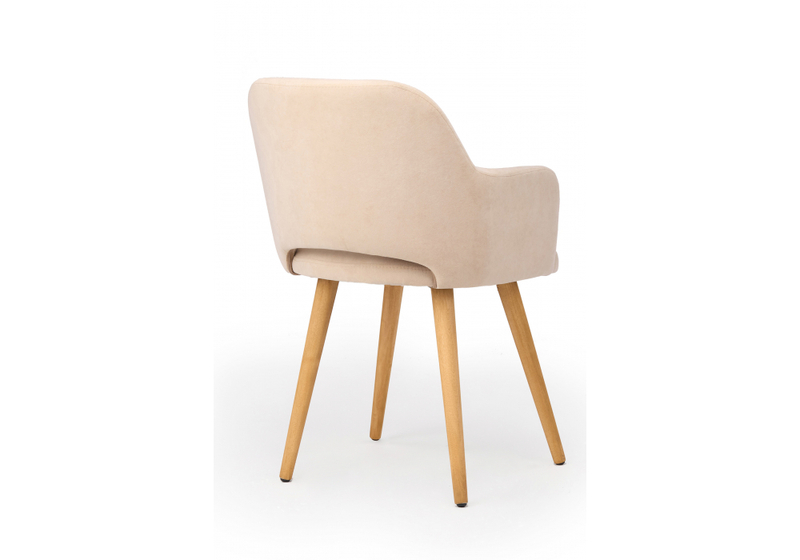 Стул деревянный, Эолин бежевый (glory 03) / светлое дерево