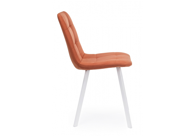Стул на металлокаркасе, Чилли терракотовый / белый