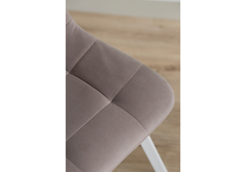 Стул на металлокаркасе, Чилли латте / белый