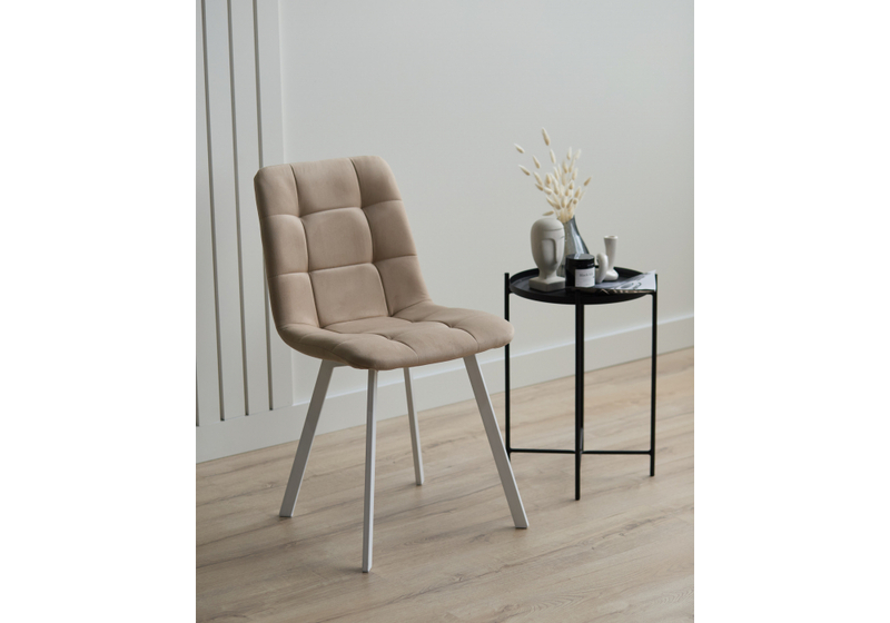 Стул на металлокаркасе, Чилли бежевый / белый