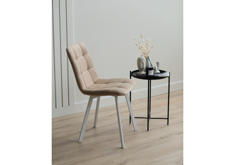 Стул на металлокаркасе, Чилли бежевый / белый