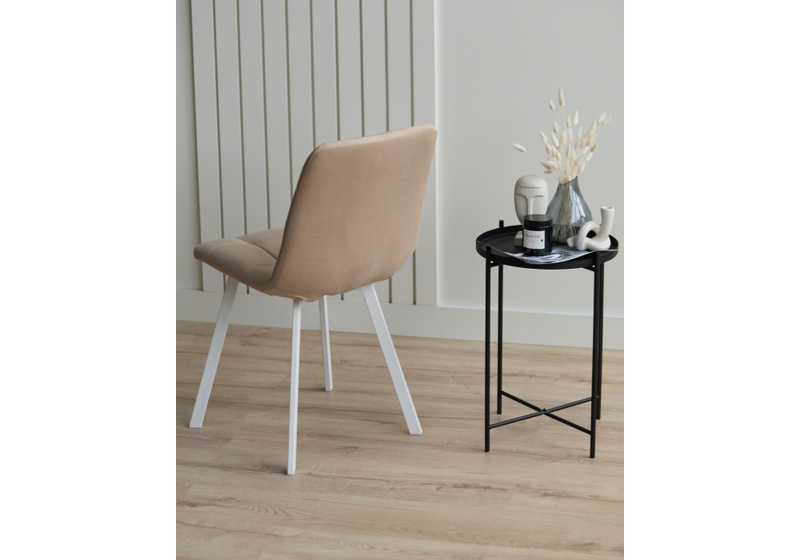 Стул на металлокаркасе, Чилли бежевый / белый