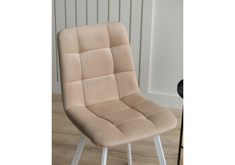 Стул на металлокаркасе, Чилли бежевый / белый