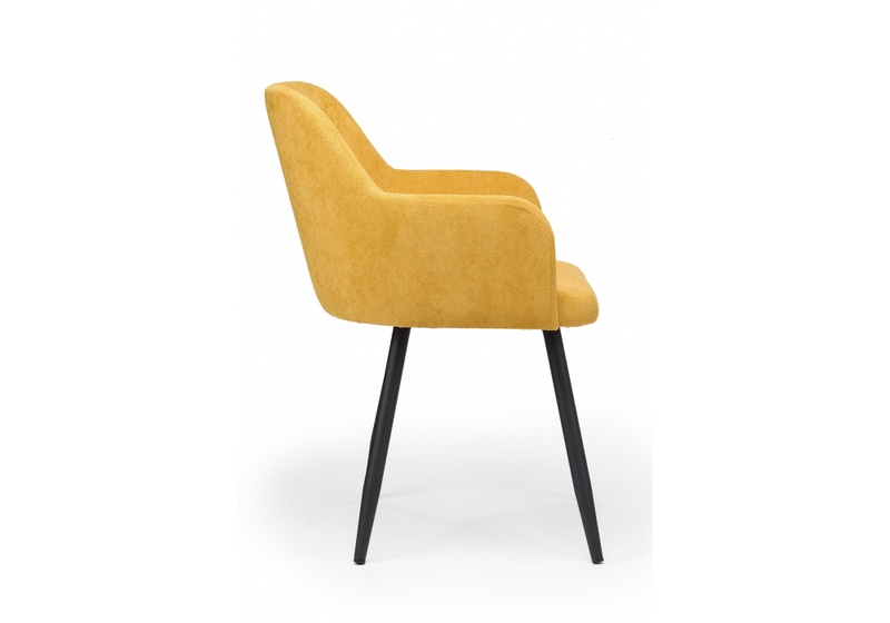 Стул на металлокаркасе, Инфини горчичный (ocean 016) / черный