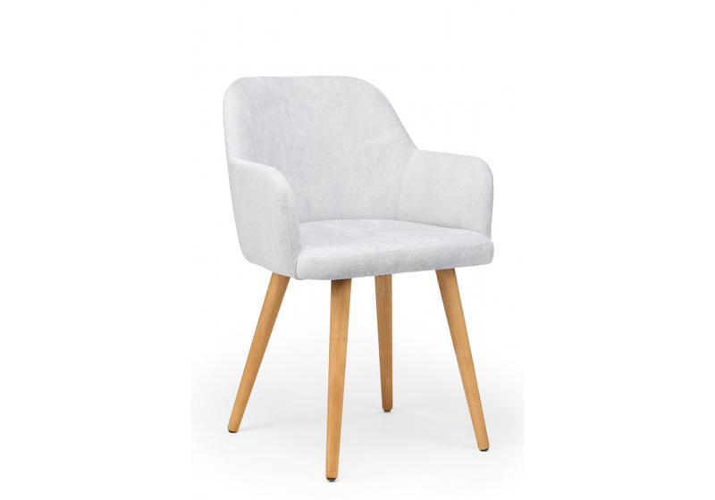 Стул деревянный, Инфини светло-серый (ocean 021) / светлое дерево