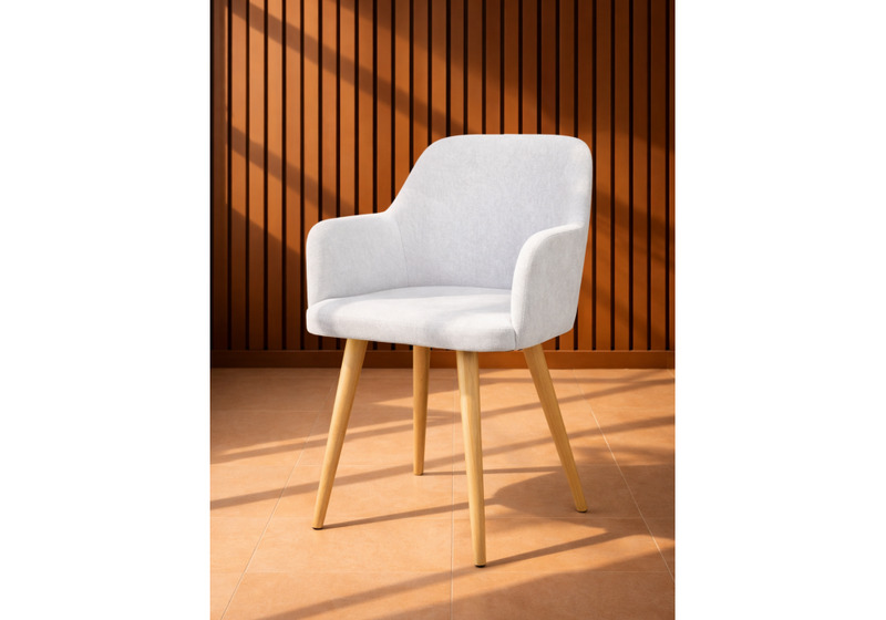 Стул деревянный, Инфини светло-серый (ocean 021) / светлое дерево