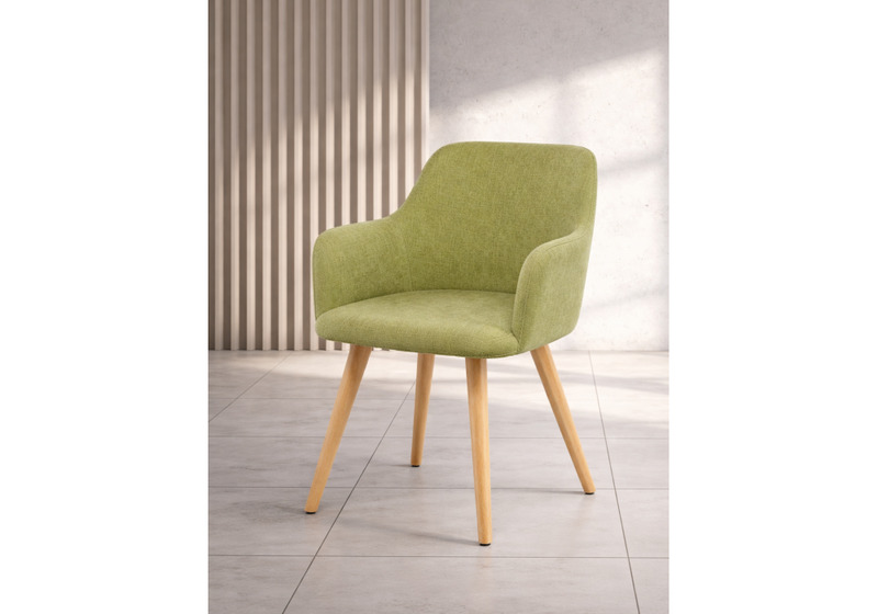 Стул на металлокаркасе, Инфини зеленый (ocean 013) / светлое дерево