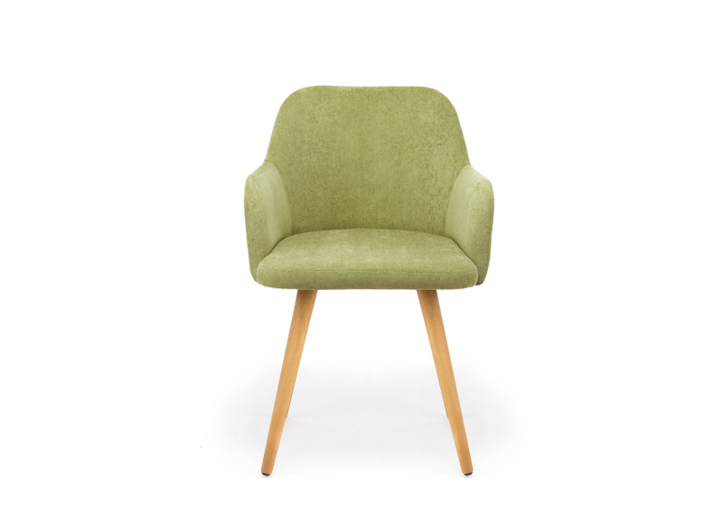 Стул на металлокаркасе, Инфини зеленый (ocean 013) / светлое дерево