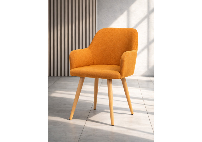 Стул деревянный, Инфини терракота (ocean 015) / светлое дерево