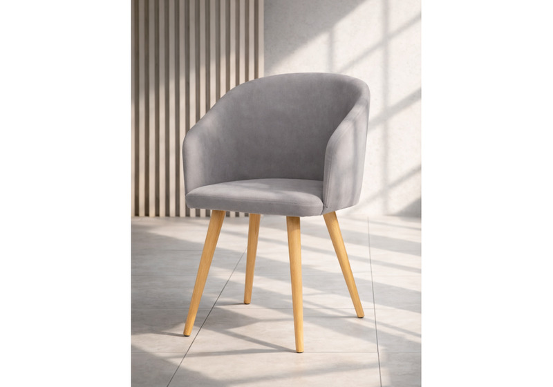 Стул деревянный, Монер темно-серый (glory 20) / светлое дерево